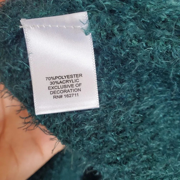 Blizzard Bay Vintage Christmas Ugly Knit Open Cardigan Sweater Size Small Pocket - Picture 10 of 13